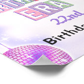 Paarse Disco Eras verjaardagsfeestje Poster (Hoek)