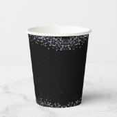 Paarse disco in haar verjaardagsfeestje papieren bekers (Achterkant)