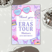 Paarse disco in mijn verjaardagstijd bedankkaart