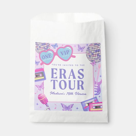 Paarse disco in mijn verjaardagstijd bedankzakje (Voorkant)