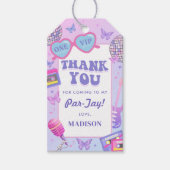 Paarse disco in mijn verjaardagstijd cadeaulabel (Voorkant)