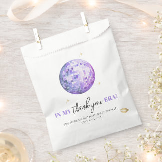 Paarse disco in mijn verjaardagstijd dankjewel fee bedankzakje