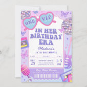 Paarse disco in mijn verjaardagstijd kaart (Voorkant)