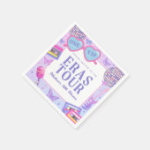 Paarse disco in mijn verjaardagstijd servet (Hoek)