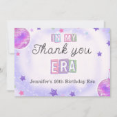 Paarse discobal in mijn verjaardagstijdperk bedankkaart (Voorkant)