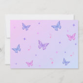 Paarse discotheek in mijn verjaardagstijd foto bedankkaart (Achterkant)