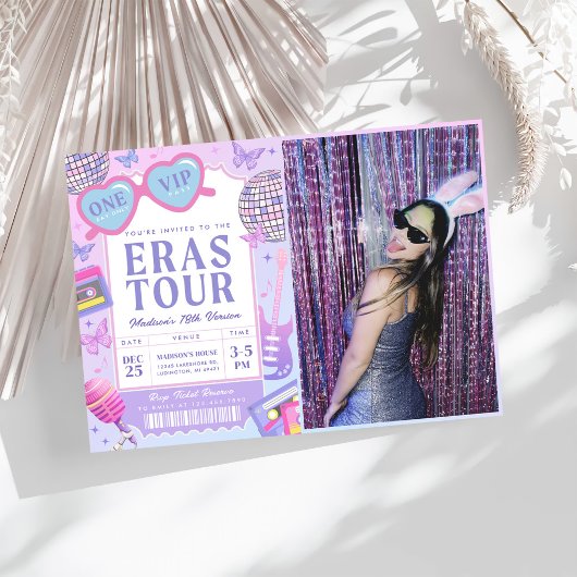 Paarse discotheek in mijn verjaardagstijd foto kaart