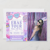 Paarse discotheek in mijn verjaardagstijd foto kaart (Voorkant)