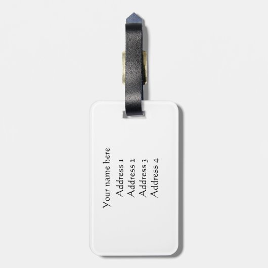 Paarse distel Bagagelabel (Achterkant verticaal)