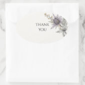 Paarse Distel Botanische Bedankt Sticker (Tas)