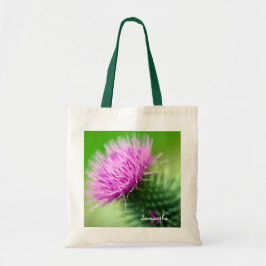 Paarse distel Canvas tas