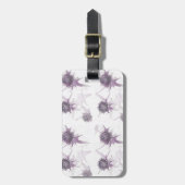 Paarse distel natuur ontwerp bagagelabel (Voorkant verticaal)