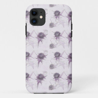 Paarse distel natuur ontwerp iPhone 11 hoesje