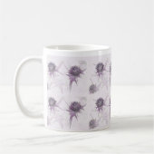 Paarse distel natuur ontwerp koffiemok (Links)