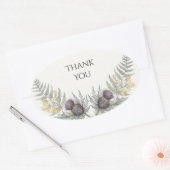 Paarse Distel Wilde Bloem Dank Je Sticker (Envelop)