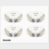 Paarse Distel Wilde Bloem Dank Je Sticker (Vel)