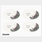 Paarse Distelbes Dank U Sticker (Vel)