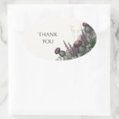 Paarse Distelbes Dank U Sticker (Tas)