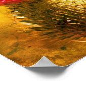 Paarse distelbloem close-up verontruste kunst poster (Hoek)