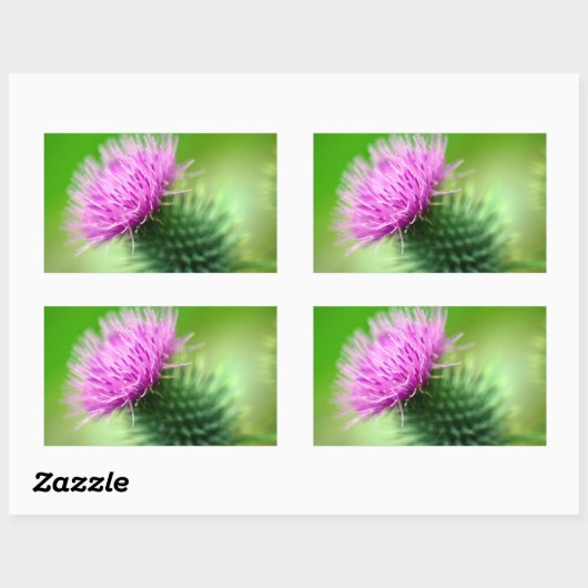 Paarse distelbloem Sticker (Vel)