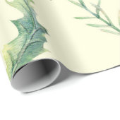  paarse distelbloemen, gele achtergrond cadeaupapier (Rol Hoek)