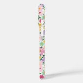 Paarse Ditsy Bloemen Monogram Case-Mate iPhone Case (Achterkant / Links)