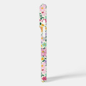 Paarse Ditsy Bloemen Monogram Case-Mate iPhone Case (Achterkant / Links)