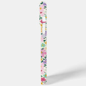 Paarse Ditsy Bloemen Monogram Case-Mate iPhone Case (Achterkant / Links)
