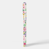 Paarse Ditsy Bloemen Monogram Case-Mate iPhone Case (Achterkant / Links)