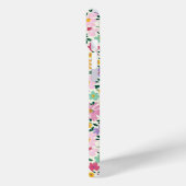 Paarse Ditsy Bloemen Monogram Case-Mate iPhone Case (Achterkant / Links)