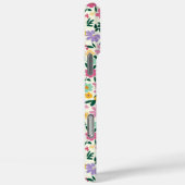 Paarse Ditsy Bloemen Monogram Case-Mate iPhone Case (Achterkant / Rechts)