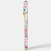Paarse Ditsy Bloemen Monogram Case-Mate iPhone Case (Achterkant / Links)