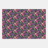 Paarse Ditsy Floral Wrapping Paper Sheets (Voorkant 3)