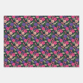 Paarse Ditsy Floral Wrapping Paper Sheets (Voorkant 2)