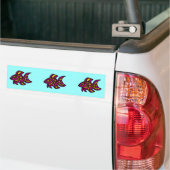 Paarse Ditzyvis met gele strepen Bumpersticker (Op Truck)