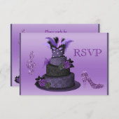 Paarse divablak, met spleet op hoge hoogte RSVP (Voorkant / Achterkant)