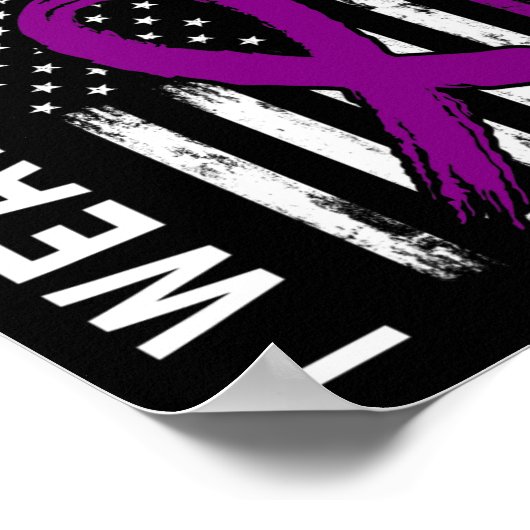 Paarse Dochter Pancreaskanker Awareness USA FL Poster (Hoek)