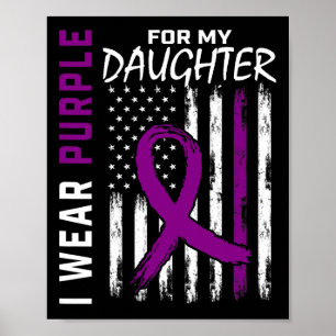 Paarse Dochter Pancreaskanker Awareness USA FL Poster