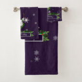 Paarse doekset bad handdoek (Insitu)