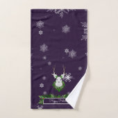 Paarse doekset bad handdoek (Handdoek)