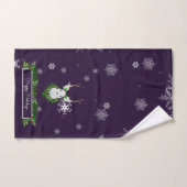 Paarse doekset bad handdoek (Handdoek)