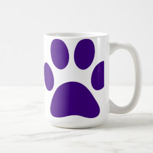 Paarse Dog Paw Print koffiehandschoenen Koffiemok