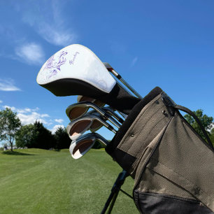 Paarse dolfijn Persoonlijk Golfhoofd Hoesje Golfheadcover