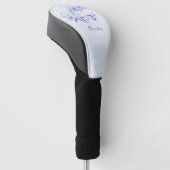 Paarse dolfijn Persoonlijk Golfhoofd Hoesje Golfheadcover (Schuin)