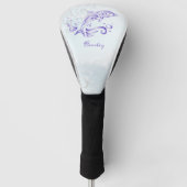 Paarse dolfijn Persoonlijk Golfhoofd Hoesje Golfheadcover (Voorkant)