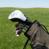Paarse dolfijn Persoonlijk Golfhoofd Hoesje Golfheadcover (Insitu)