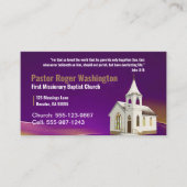 Paarse dominee of Deacon Visitekaartje van de foto (Voorkant)