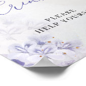 Paarse donkerblauwe goudmauve boho-drinken poster (Hoek)