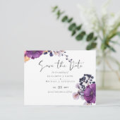 Paarse donkere forensische budgettaire weddenschap briefkaart (Staand voorkant)