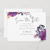 Paarse donkere forensische budgettaire weddenschap briefkaart (Voorkant / Achterkant)